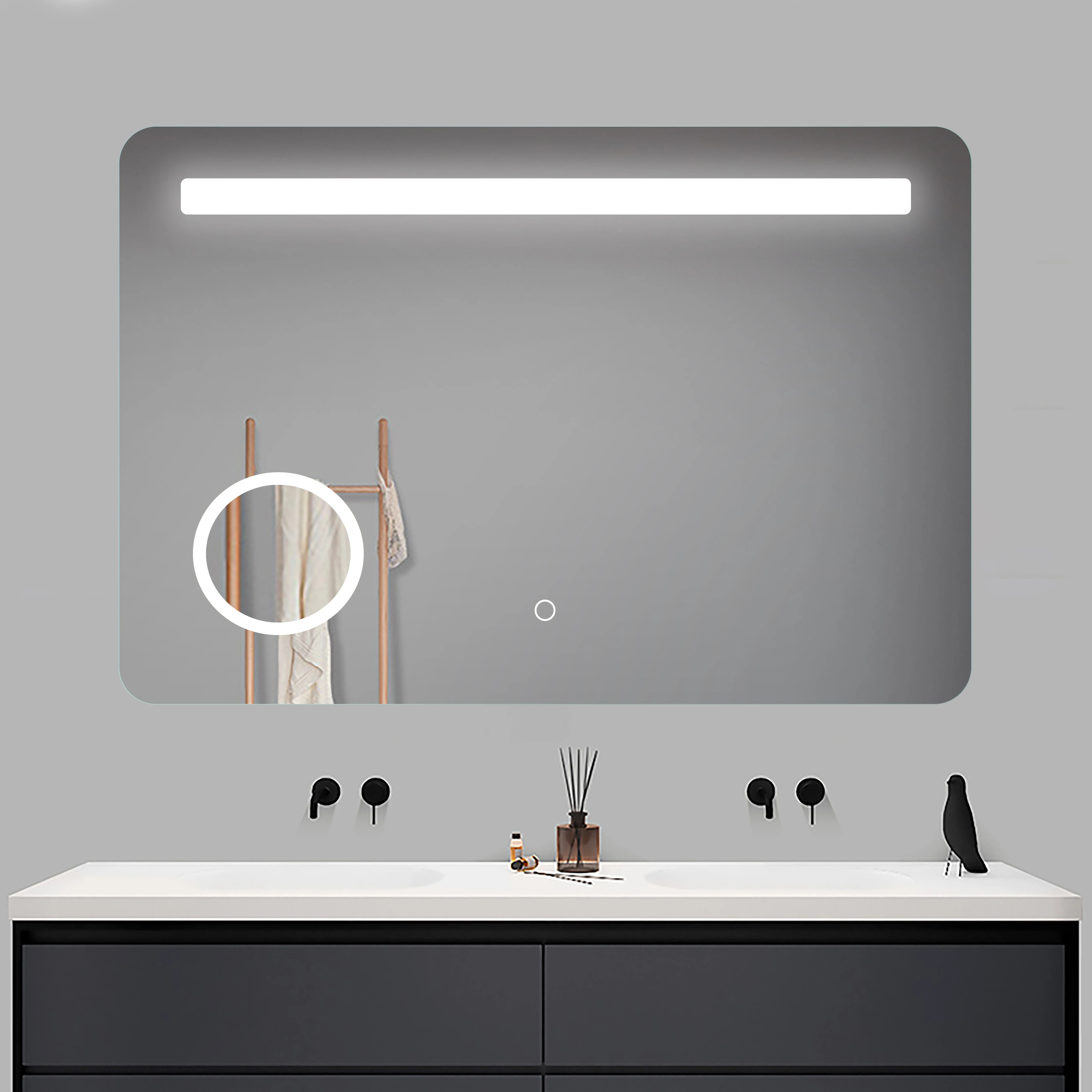 lam009 rectangle bathroom mirror
