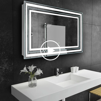 LAM024 Bathroom Mirror With Touch Button Light video