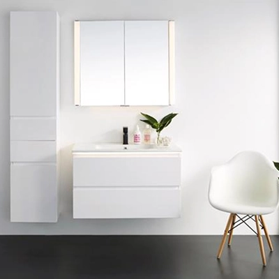 Armario espejo de baño luz LED blanco brillante 80x12x45 cm  Mirror  cabinets, Led mirror bathroom, Bathroom vanity units